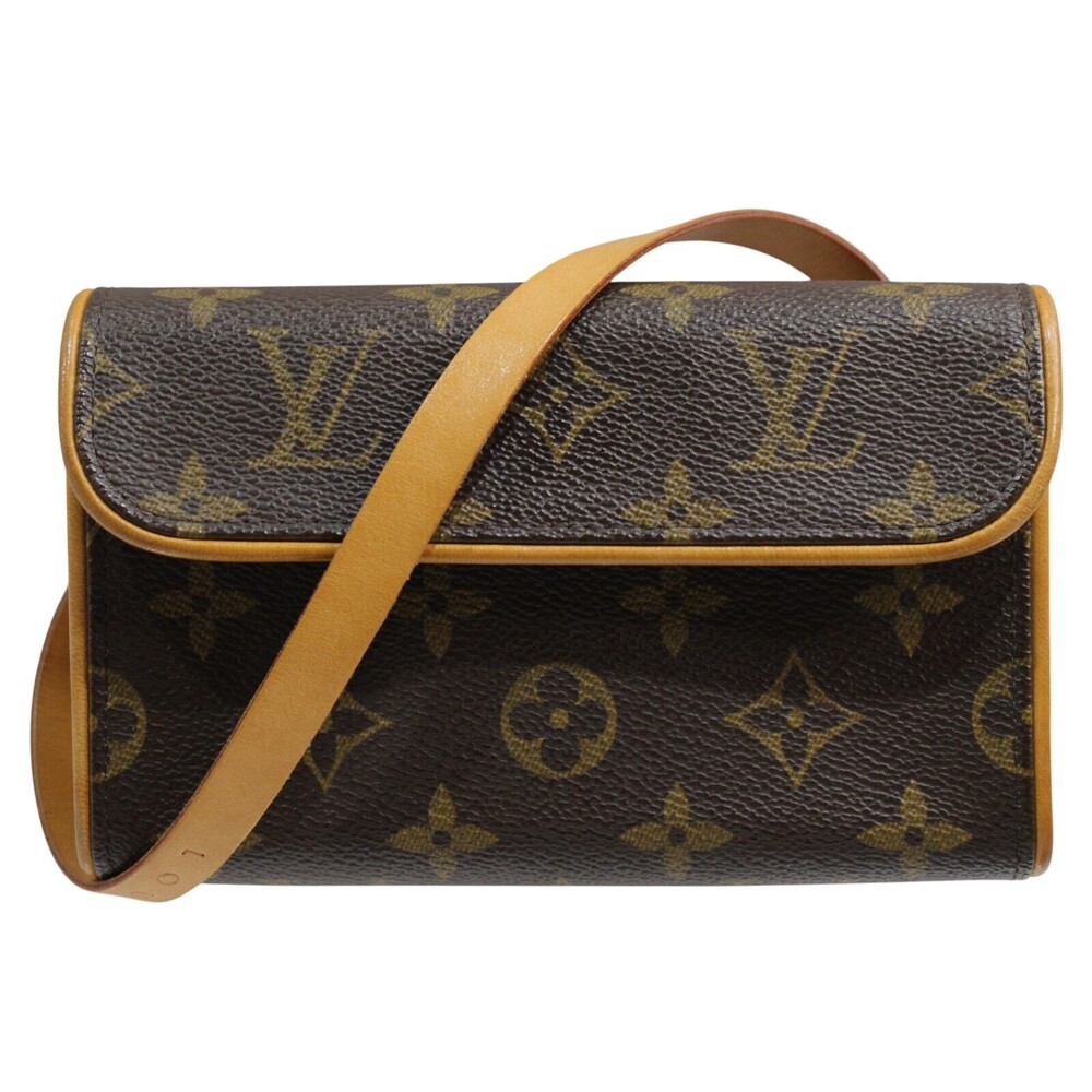 Louis Vuitton Florentine Monogram bag brown body waist Pochette canvas Shoulder - Picture 2 of 7